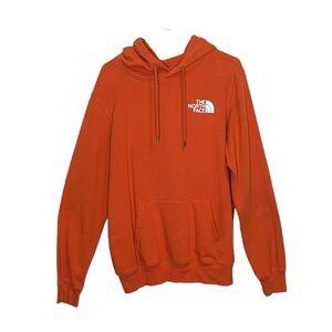 THE NORTH FACE MENS ORANGE LONG SLEEVE HOODIE SWEATSHIRT SIZE MEDIUM